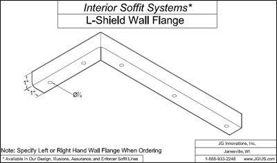 Interior Soffit Systems L-Shield Wall Flange